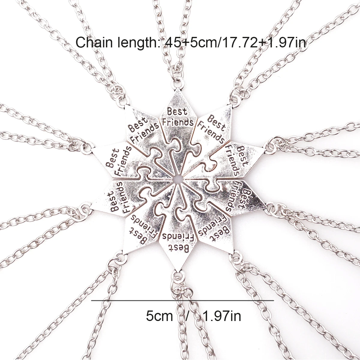 45678910 шт. ожерелье с подвеской «Лучшие друзья» для женщин, регулируемая цепочка с разбитым сердцем для влюбленных, BFF, ювелирные изделия для лучших друзей, подарки (art.: 3920cbb046b39) - 3920cbb046b39