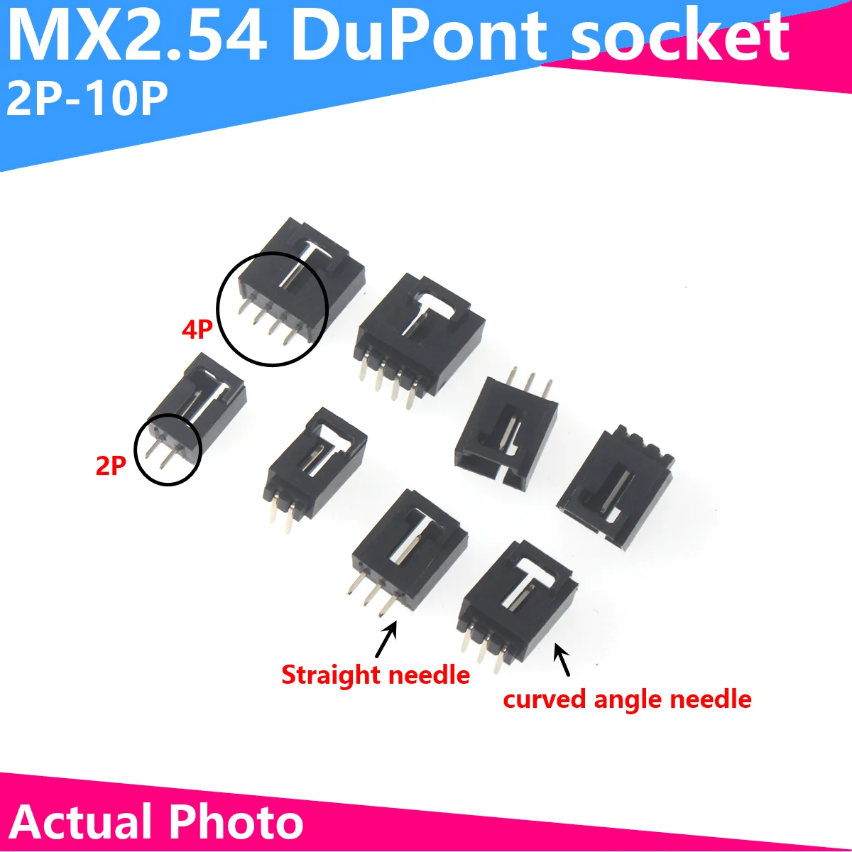 

Корпуса Dupont с замком MX2.54 мм