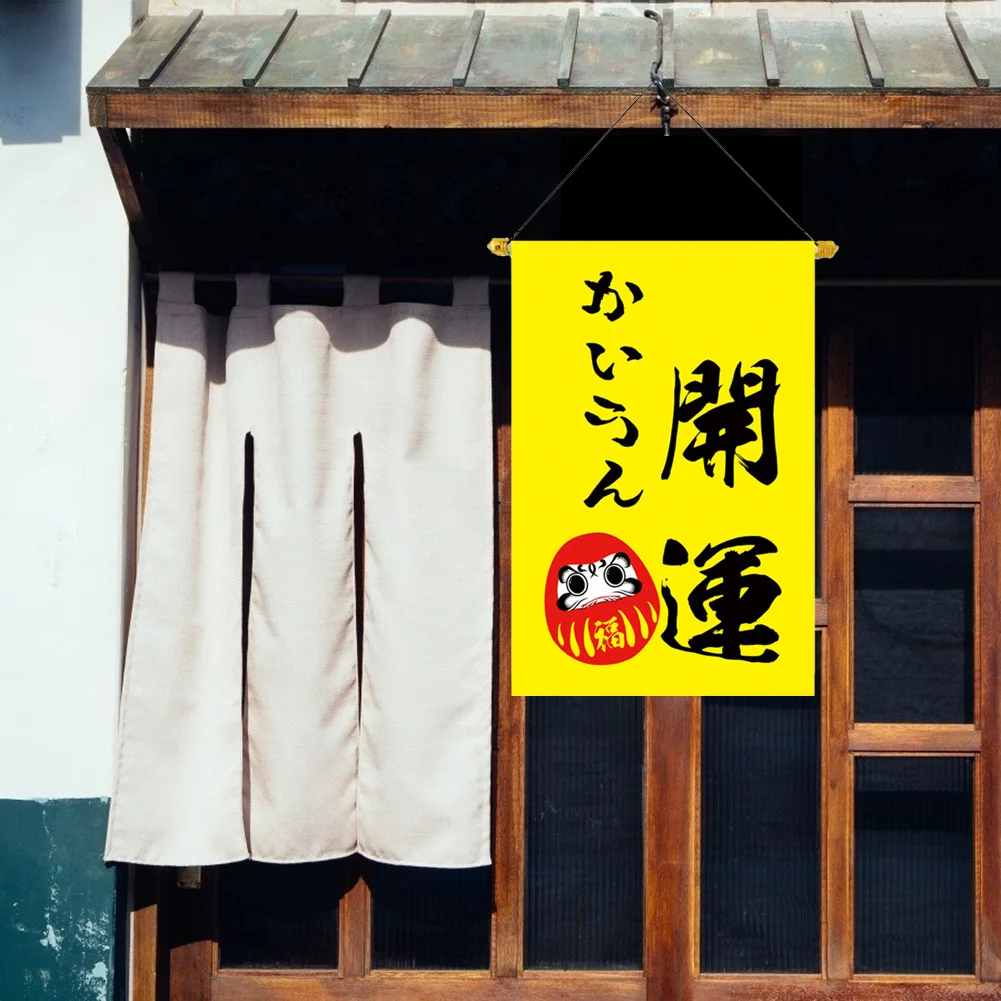 30x45 См Lucky Cat Висит Веревочный Флаг Японский Стиль Суши Ресторан Овсянка Ткань