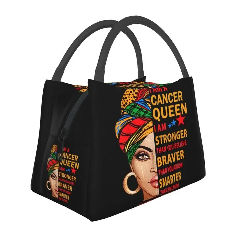 

African Gril Black Women Lunch Bag Portable Cooler Thermal Insulated Bento Box For Work School Picnic Food Tote Bags