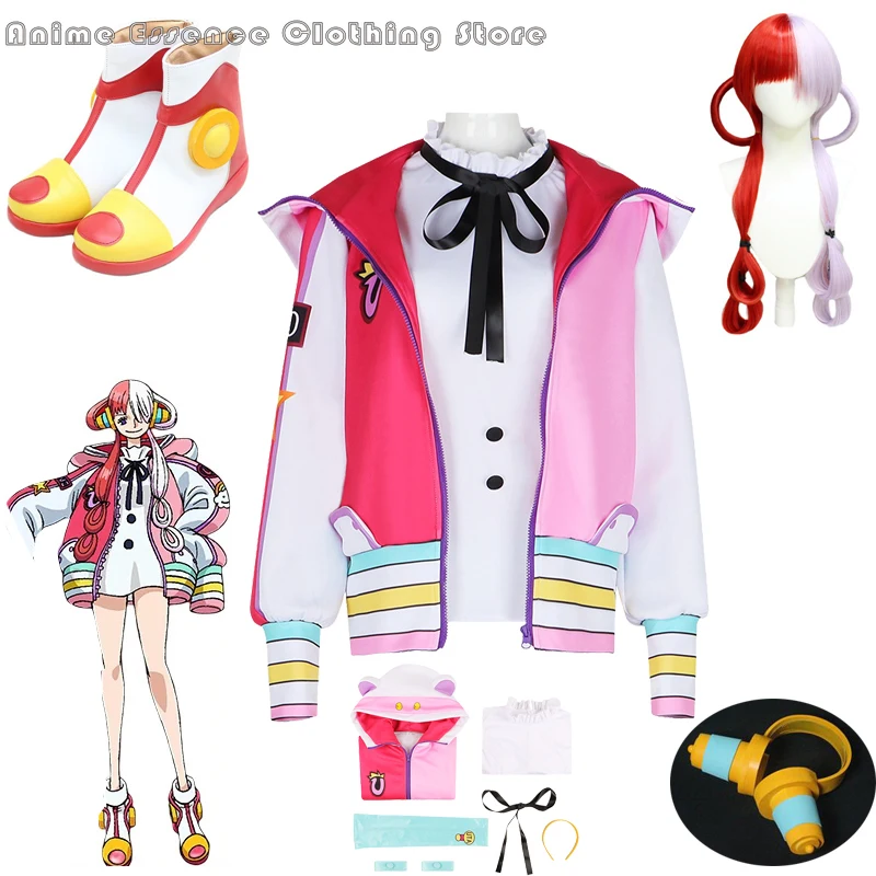 Аниме Ута Косплей Костюм Фильм Красная Одежда Милое Платье Униформа Хэллоуин