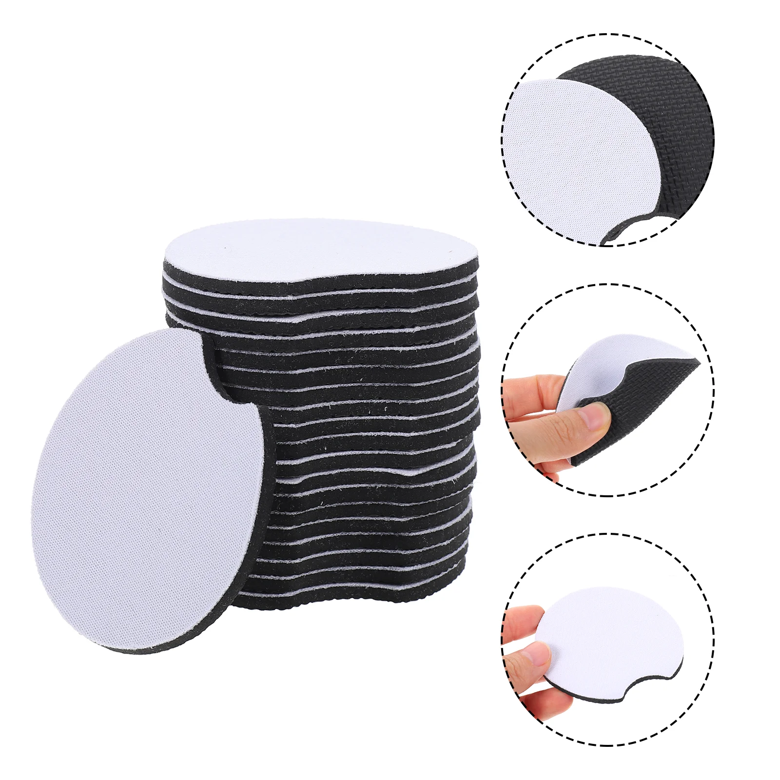 

Cup Sublimation Coasters Car Blank Coaster Mat Transfer Pad Blanks Neoprene Heat Holder Drink Diy Pot Pads Round Trivet Rubber