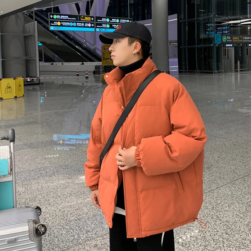 Winter Jacket Men Warm Fashion 6-color Casual Thickened Down Jacket Men Korean Loose Thick Short Coat Mens Parker Clothes M-2XL