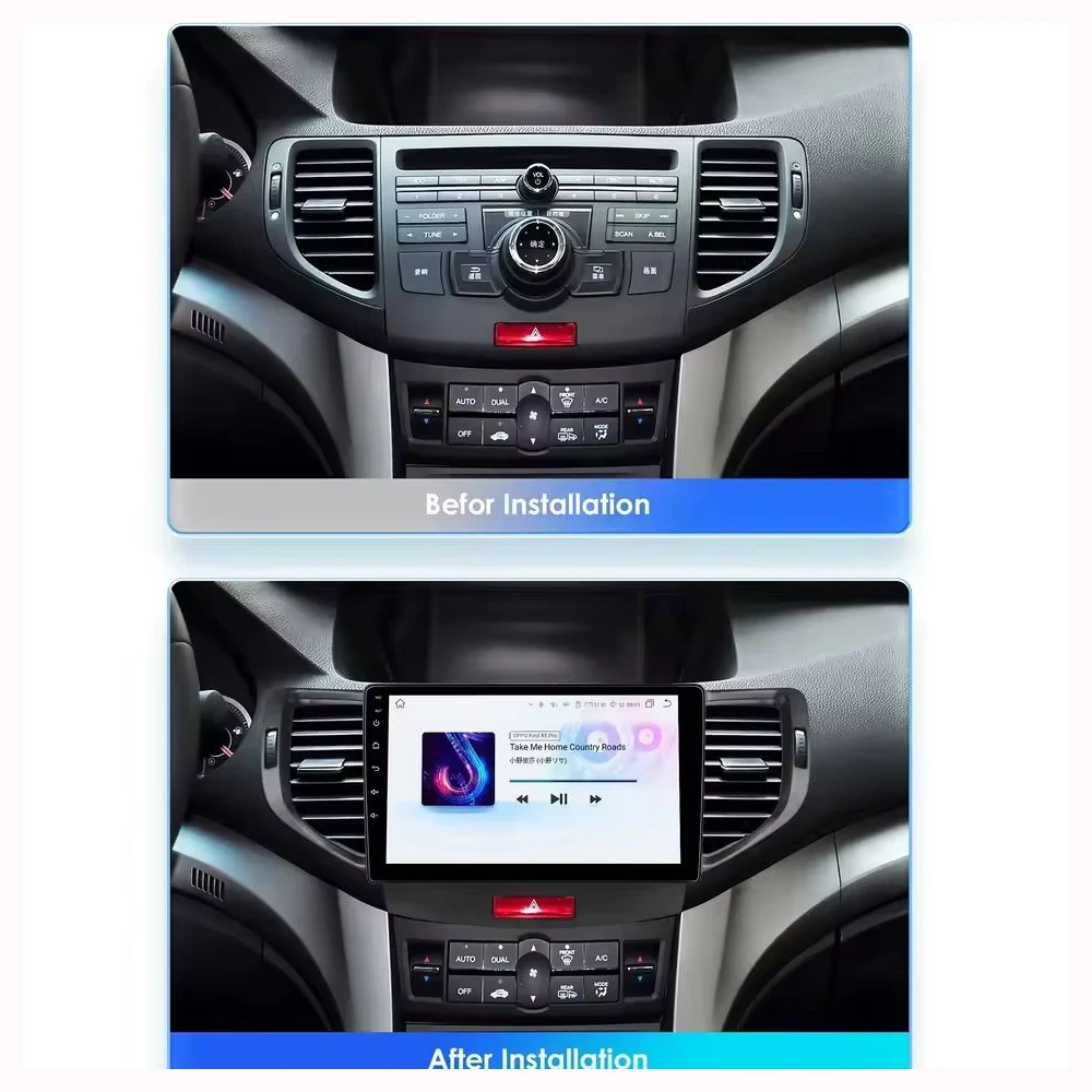 Фото 9-дюймовый автомобильный мультимедийный плеер Android 14 2 Din для Honda Spirior 2008-2012, головное устройство, стерео GPS-навигация BT WIFI №2