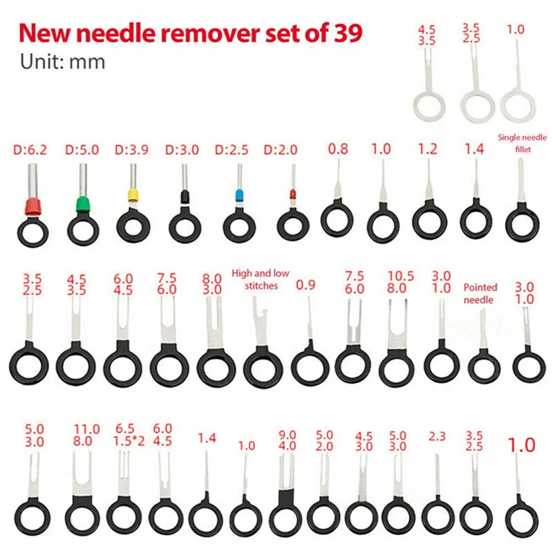 41pcs set Car Terminal Removal  Electrical Wiring Crimp Connector Pin Extractor Kit Automobiles Terminal Repair Hand Tools images - 6