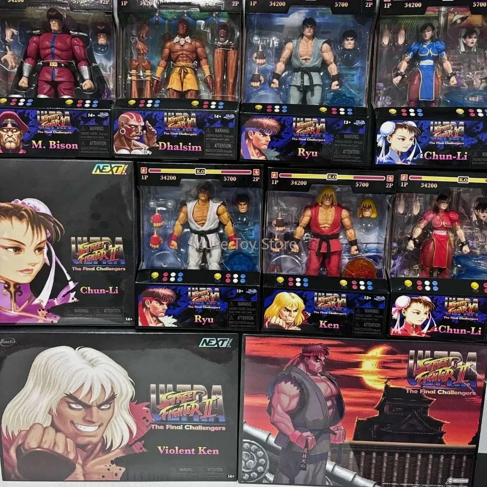 Фото В наличии Jada Toys Ultra Street Fighter II M.Bison Dhalsim Violent Ken RYU Chun Li 6 дюймов Фигурка Коллекционная игрушка в подарок №1