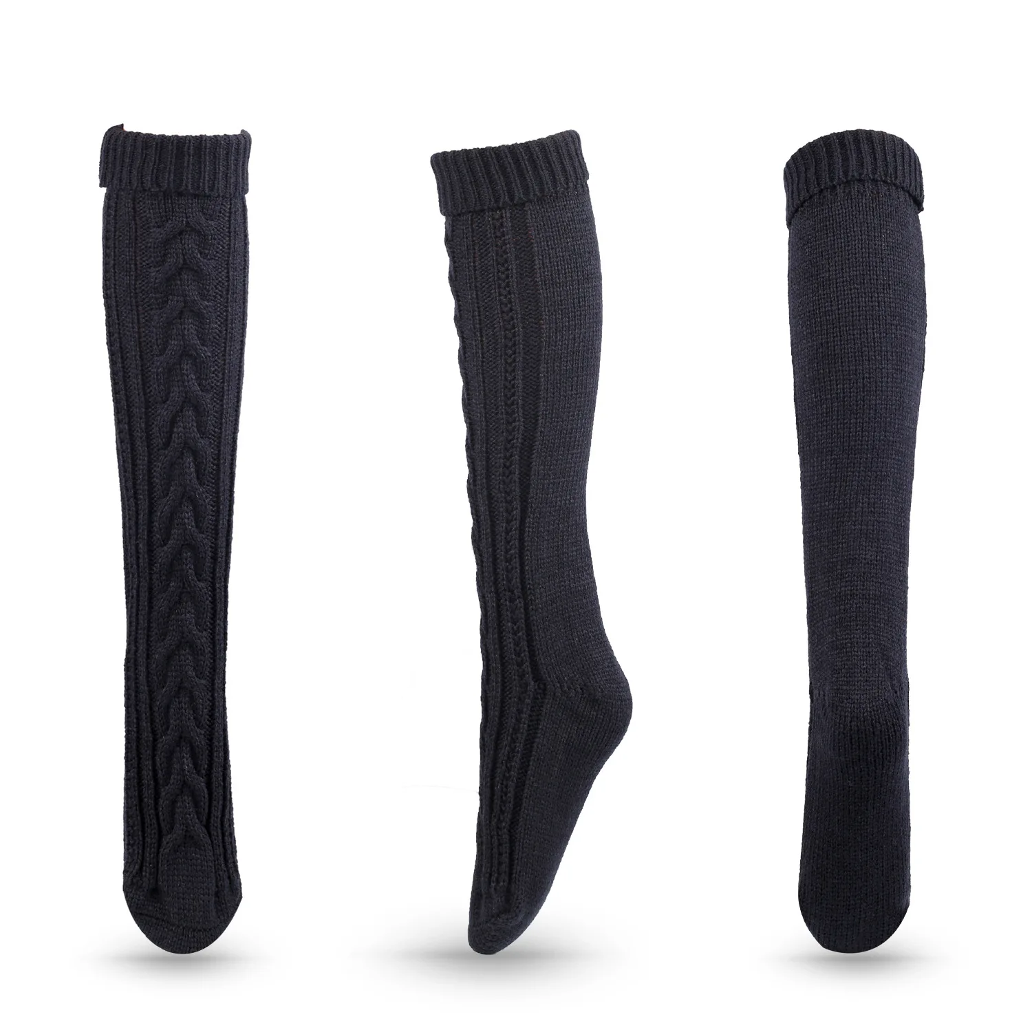 Новинка женский осенне-зимний теплый шерстяной комплект чулок носки выше колена