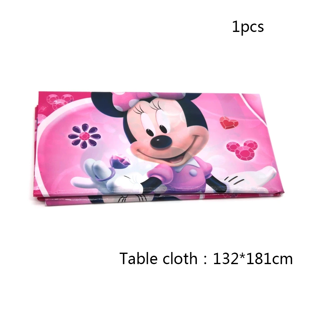 Тема Диснея Минни Мауса принадлежности для дня рождения тарелка чашек украшение