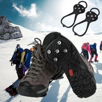 1 pair snow ice claw climbing crampons 8 studs anti skid ice snow camping walking shoes winter outdoor equipment
