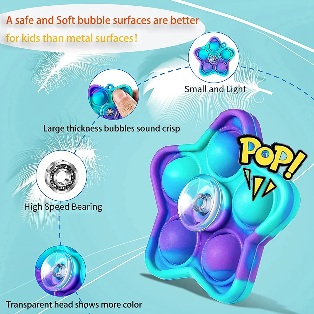24 упаковки Набор игрушечных спиннера пузырьки снятие стресса |