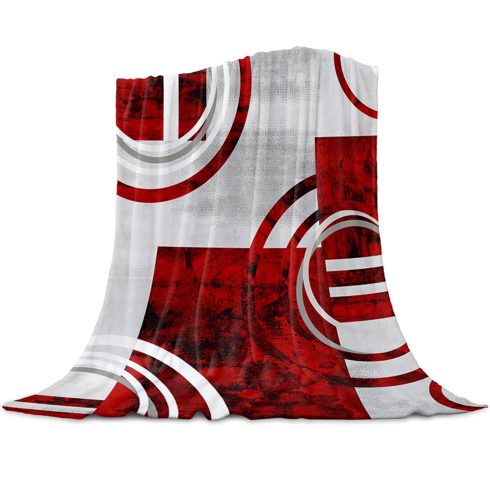 

Abstract Retro Geometric Marble Texture Throw Blanket for Sofa Soft and Comfortable Flannel Blanket Children Gift Travel Camping