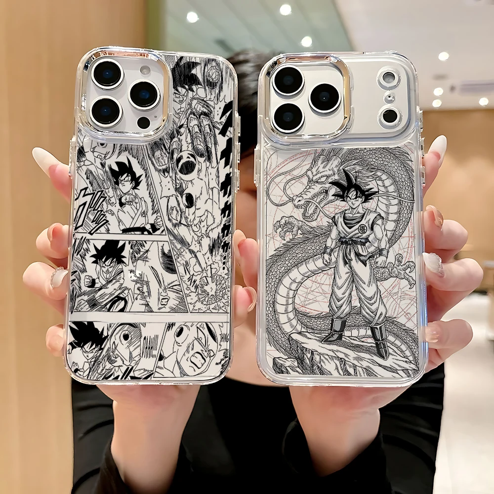 Фото Чехол для телефона с изображением аниме-персонажа Сайяна Гоку из Dragon Ball для Huawei Honor Magic X9d X8c 200 90 X7a X8a X8b X6a Lite 5G, прозрачный чехол №2
