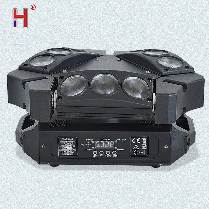 

Mini Led Spider Light 9X12W Rgbw 4In1 Moving Head Beam 16/48CH By Dmx Dj Control Perfect Effect For Show Disco Park KTV