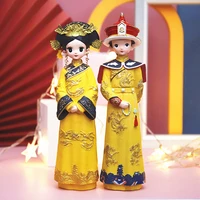 palace style emperor queen ornaments miniature figurine hanfu antique doll crafts birthday gifts wine cabinet home decoration
