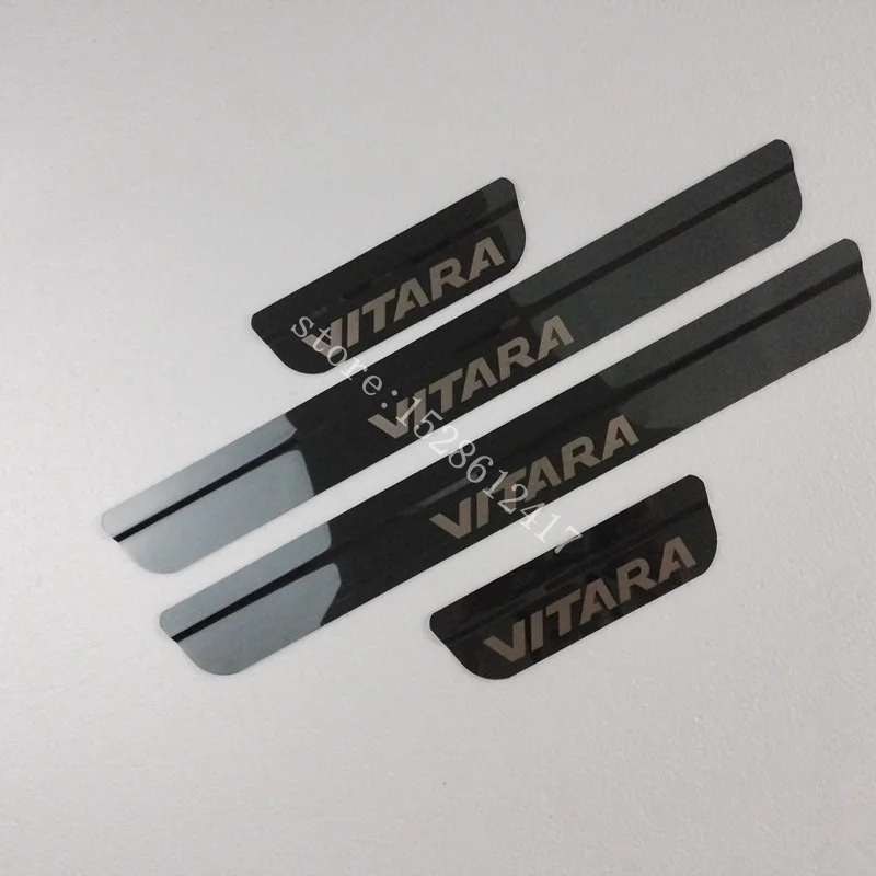 

Бесплатная доставка, Накладка на порог автомобиля из нержавеющей стали/Защитная Наклейка на порог, наклейка на приветственную педаль, Стайлинг автомобиля для Suzuki Vitara 2016 -2020