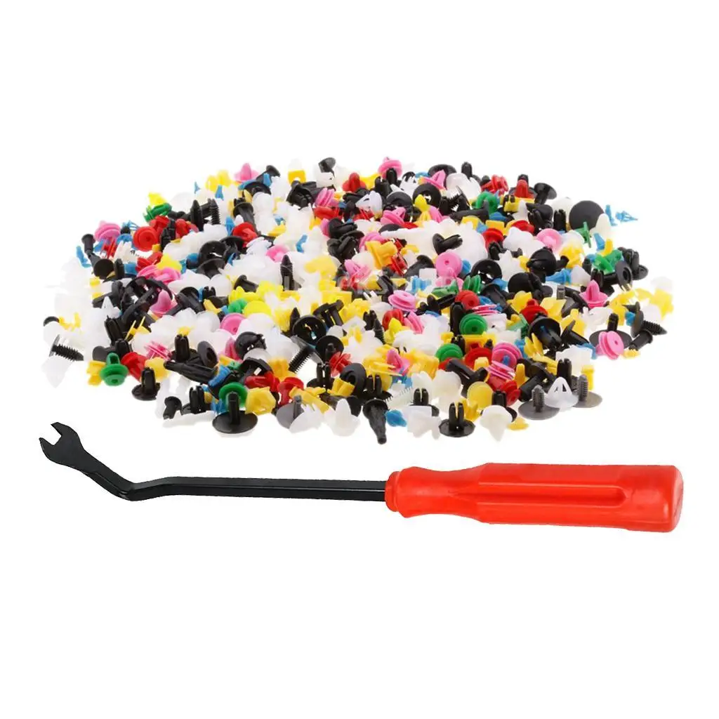 

500 Mix Car Body Rivet Fasteners Moulding Clip Screwdriver