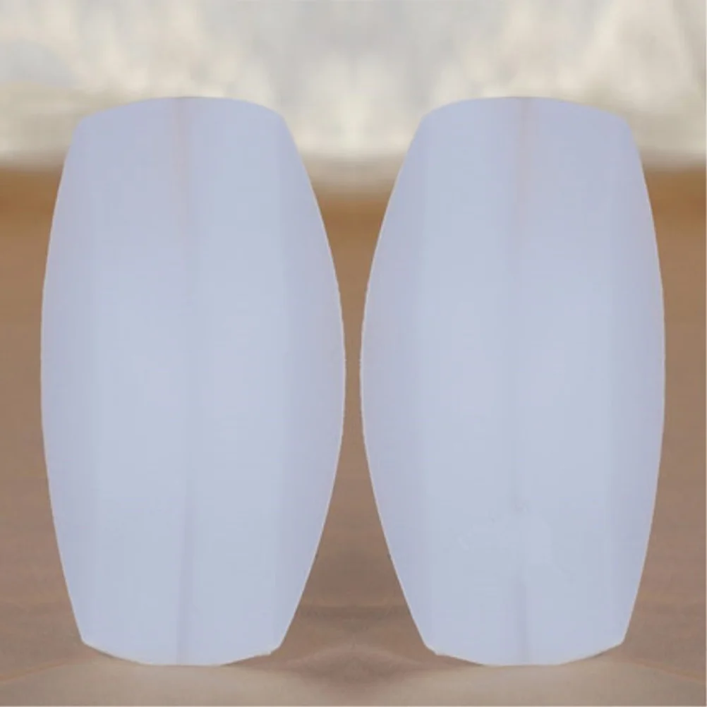 

4 Pair Women Shoulder Pads Silicone Strap Decompression Anti-Slip Shoulder Pads Accessories (White and Skin Color)