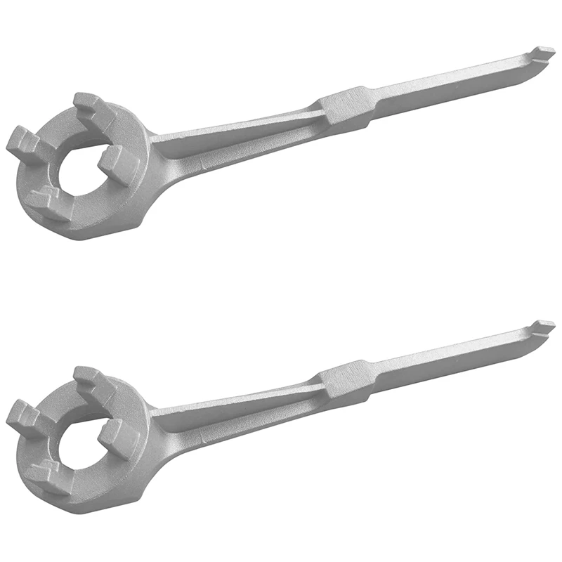 

2X Aluminum Drum Plug Wrench For Opening 10 15 20 30 50 55 Gallon Drums, Suitable For 2 Inch And 3/4 Inch Lids