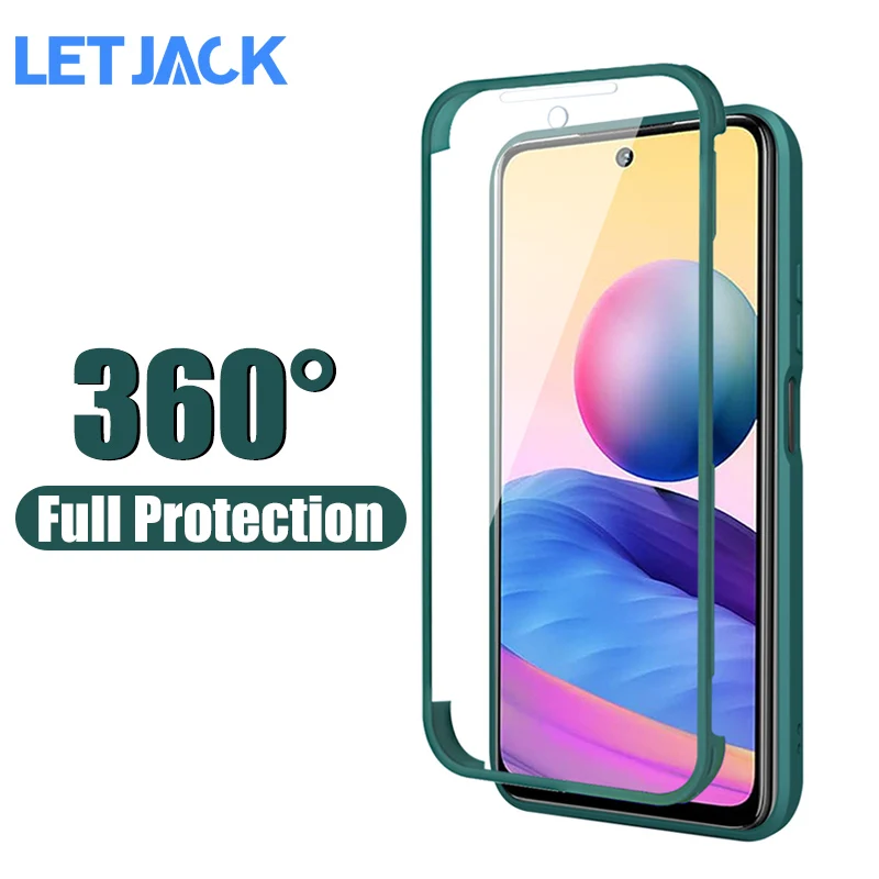 

360 Full Protector Clear Phone Case for Xiaomi Redmi Note 10 9 9S 8 Pro 9 9A 9C 10 Shockproof Case Mi 11T Pro Poco X3 M3 Cover