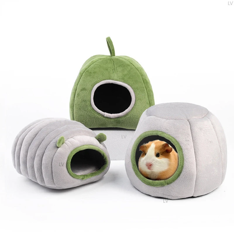 

Pet House Hamster Bed Super Warm guinea pig Cage Accessories Cave Cozy Hideout for Hedgehog Bearded rabbit hedgehog pets items