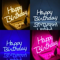 4331cm happy birthday led neon sign custom oh baby night light sign for birthday party decor neon light lets party home decor