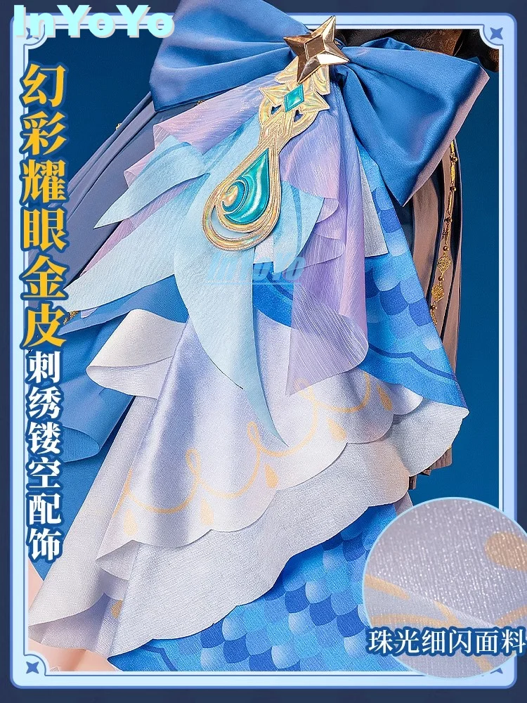 InYoYo Furina Косплей Костюм Genshin Impact The Lose Abyss Милая Униформа Игровой Хэллоуин