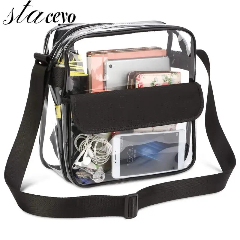 

Ladies Messenger Tote Bag Transparent PVC Travel Shopping Gym Beach Storage Bag Female One-shoulder Bag Bolso Mujer