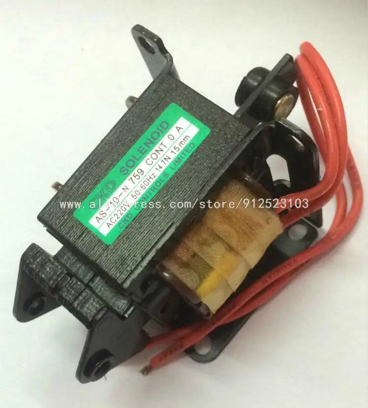 

Бренд Traksi Elektromagnet, 1,5 кг, 14,7n, 15 мм ход, AS-10-N 759, AC220V, 3 kawat 50-60 Гц