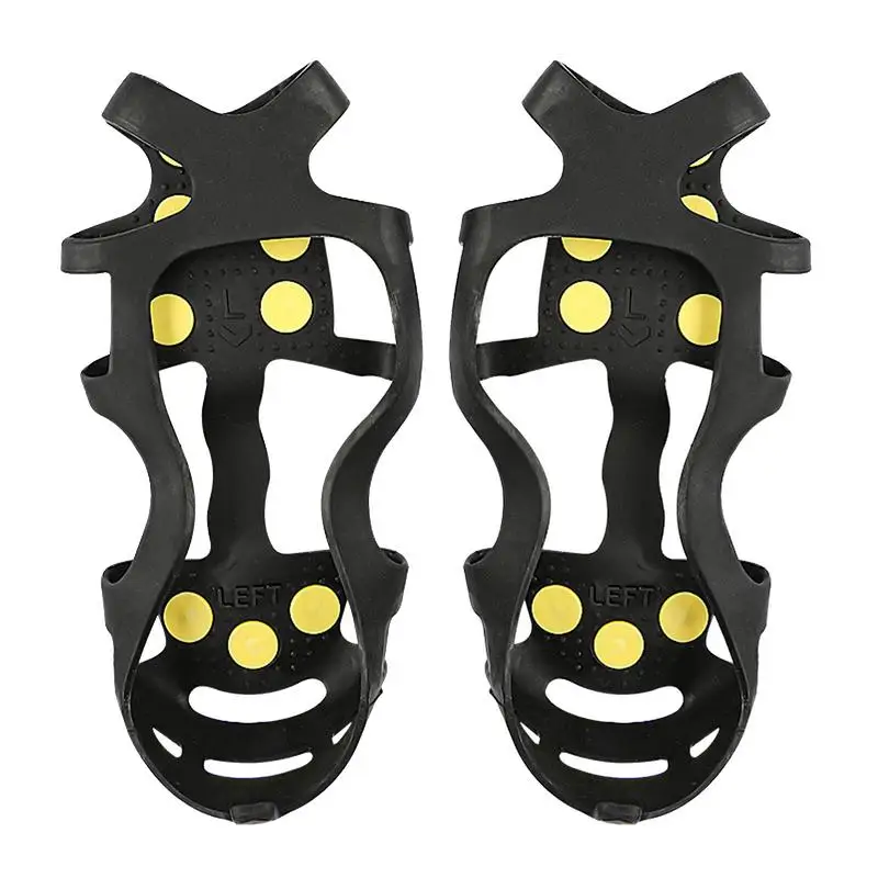 Ледяные шипы для обуви кошки льда и снега с 9 зубьями легкие захваты уличного