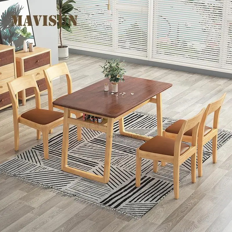 

Modern Rectangular Kitchen Table With Chairs For Cheap House Minimalist Living Room Coffee Table Dining Room Furniture Household