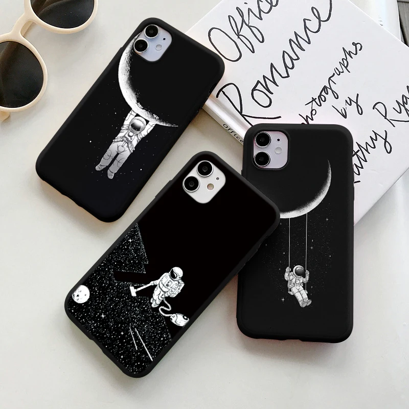 cartoon astronaut phone case for xiaomi redmi note 10 9 s 8 7 pro 8t 5 9c 9a mi 11t 9t a3 10 11 10t lite poco x3 nfc f3 m3 cover free global shipping