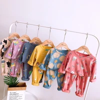childrens long sleeved home clothes pajamas set childrens clothes boys and girls clothes spring and autumn sportswear wholes