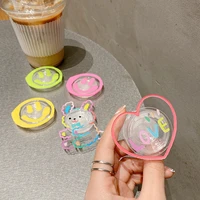 Clear Smiley Face Rabbit Phone Stand Holder For iPhone Universal Grip Tok Socket For Smartphones Support Finger Bracket