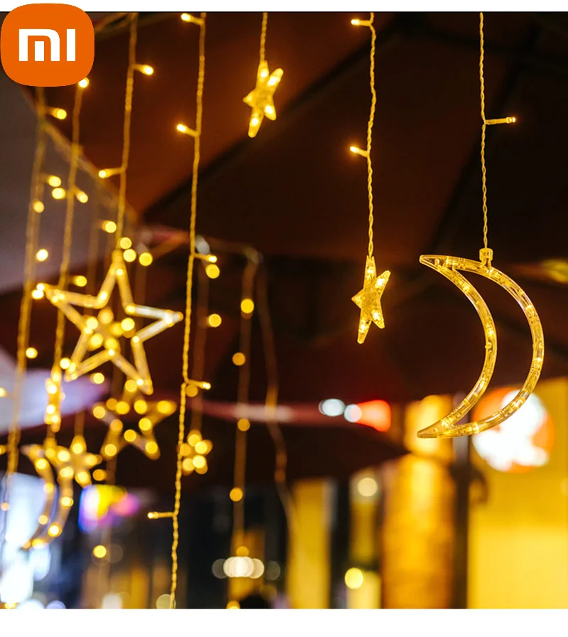 

Декоративная гирлянда Xiaomi на солнечной батарее, водонепроницаемые светодиодные ленты с дистанционным управлением, с питанием от солнечной...