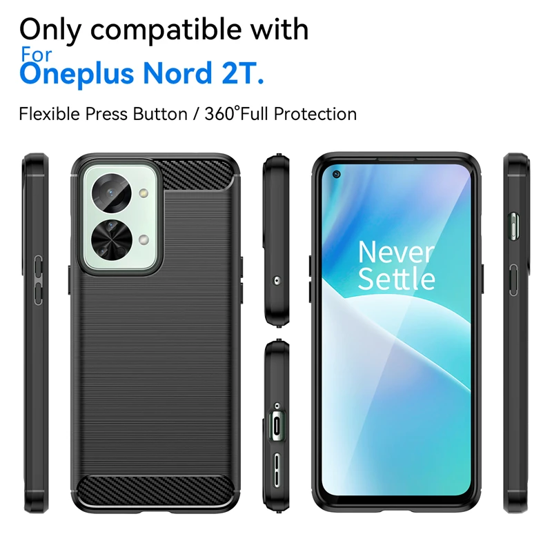 For Cover OnePlus Nord 2T Case For OnePlus Nord 2T Coque Bumper Shockproof Soft TPU Cover For OnePlus Nord 2T 2 CE 2 Lite Fundas