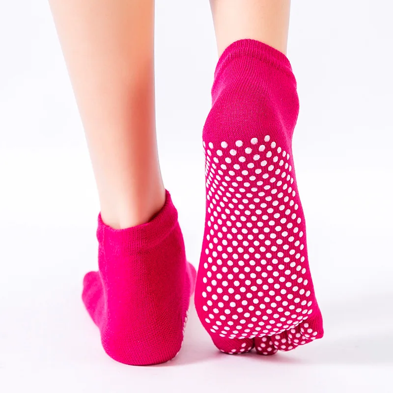 5 PairsLong Yoga Toe Socks Ladies Five-finger Socks Non-slip Floor Jumping Exercise Runnining Woman Socks Cotton