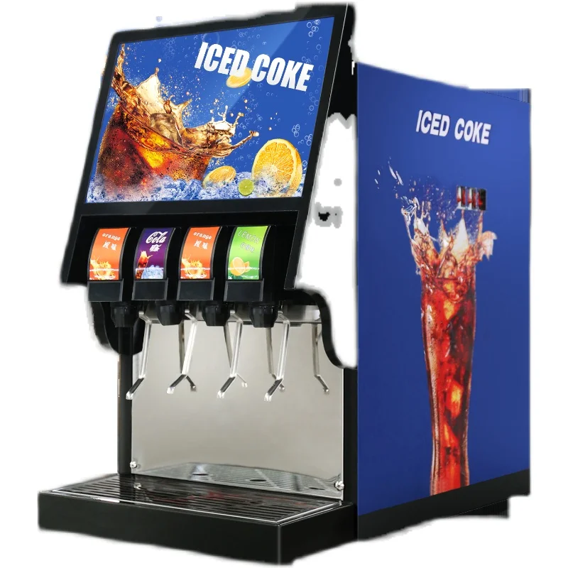 

YY Three-Valve Four-Valve Hamburger Shop Small Self-Service Bottled Carbonic Acid Drinking Machine Cola Cup-Dividing Machine