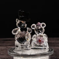 car crystal crafts ornaments married bear crystal bottom car perfume seat decoration decoration gifts
