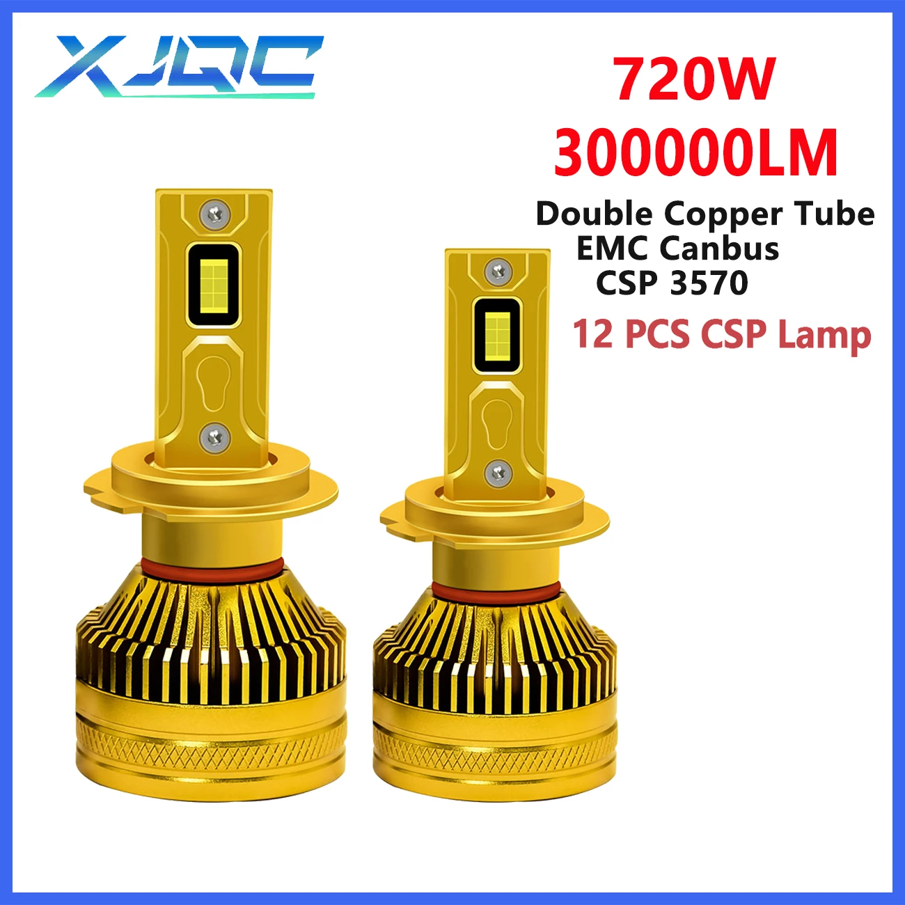 

XJQC P17 H1 H7 H8 H9 H11 6000 лм 720 K двойная медная трубка лампа 3570 Вт Высокая мощность CSP 9006 лампы 9005 H4 Автомобильная фара