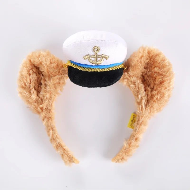 Брендовая оригинальная Рождественская повязка на голову Daffy Bear Navy плюшевая 3D с