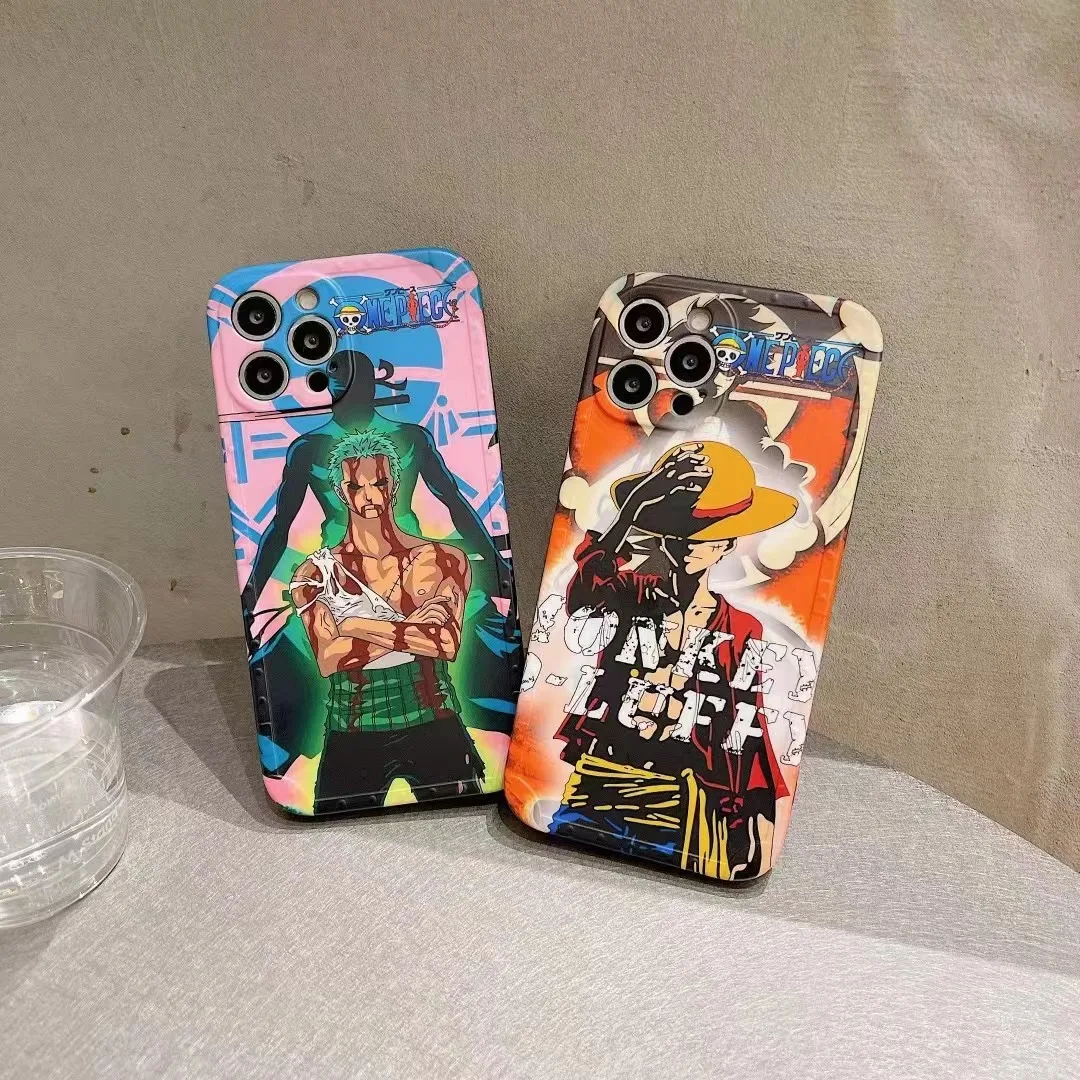 

Anime Comics One Piece Luffy Roronoa Zoro Shockproof Phone Case for iPhone 13 12 11 Pro ProMax 7 8Plus X XsMax XR Soft Cover