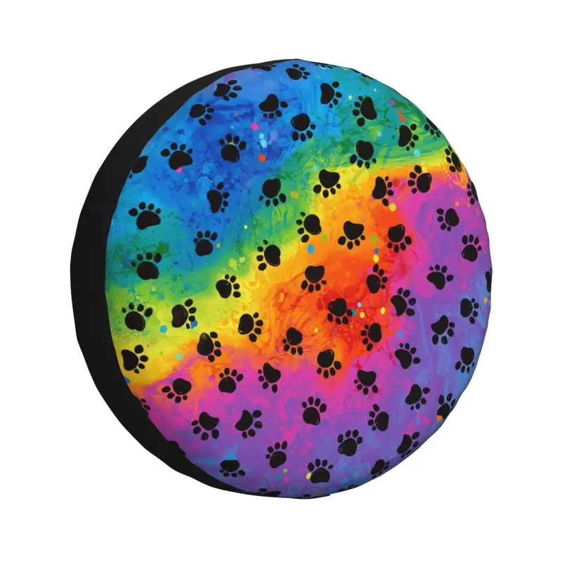 Изготовленный на заказ красочный отпечаток лапы собаки чехол запасное колесо