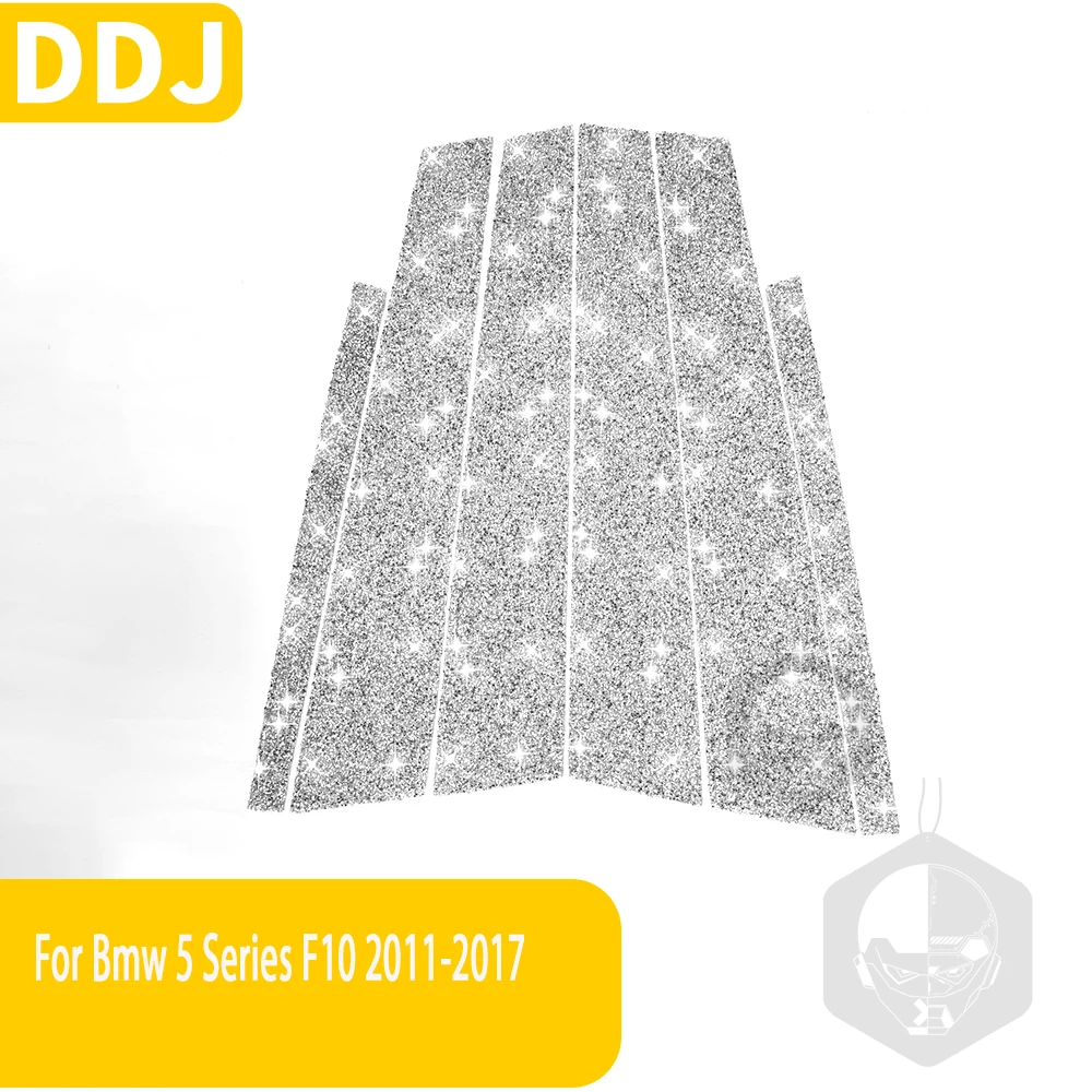 

Прозрачные блестящие наклейки для интерьера BMW 5 серии F10 2011-2017, отделка столба B, аксессуары для автомобиля, модификация украшения
