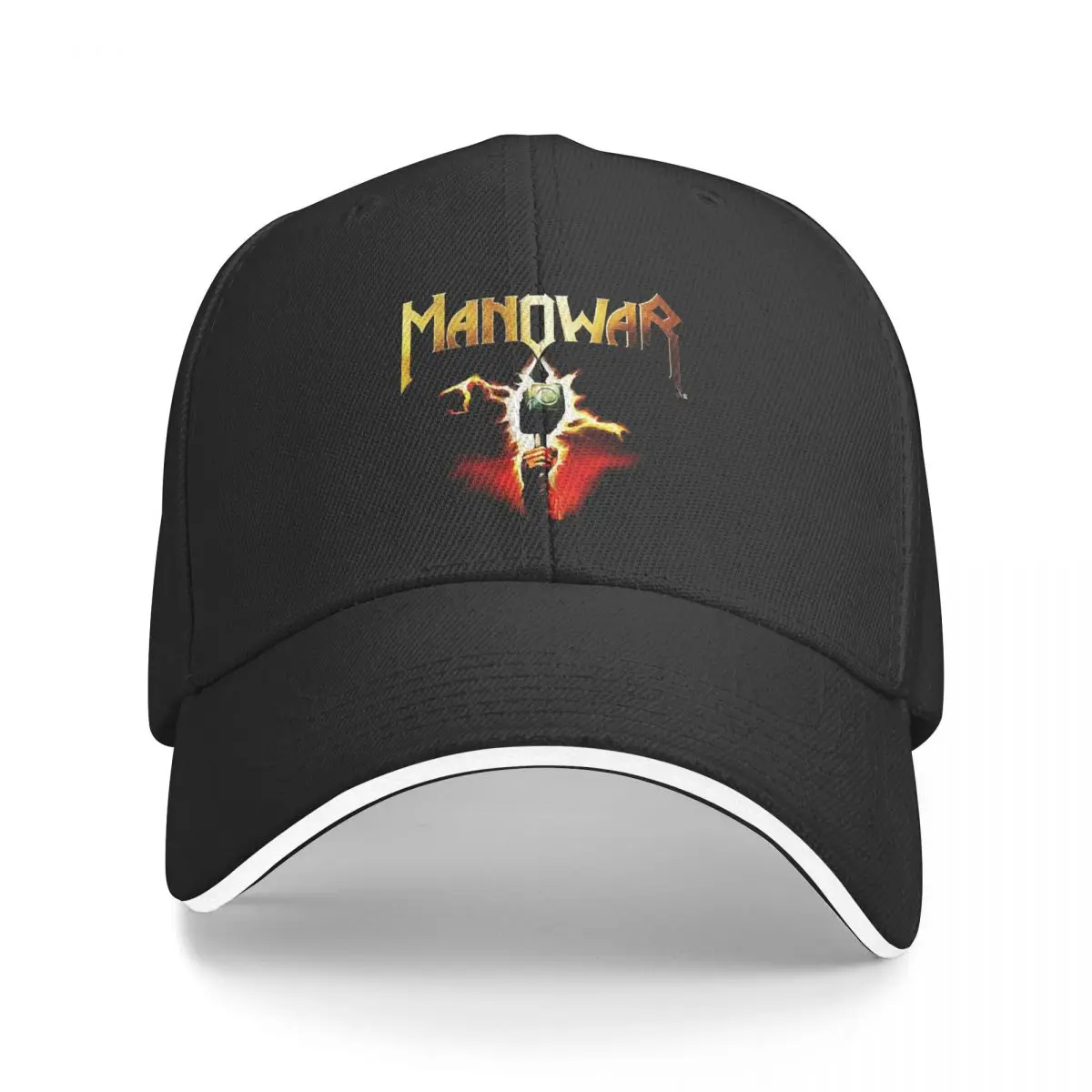 

Бейсболка Manowar в стиле хип-хоп, металлические кепки в виде сэндвич-королей, унисекс, регулируемая шапка для отца, для активного отдыха
