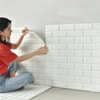 70x38cm 3d foam brick self adhesive paper bedroom living room wall renovation wallpaper shop living room decor wallpaper paper