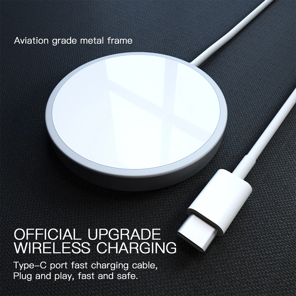 15w magnetic wireless charger for iphone 12 13 pro max 12 13pro qi fast charger for iphone 12 mini usb c pd adapter magsafing free global shipping