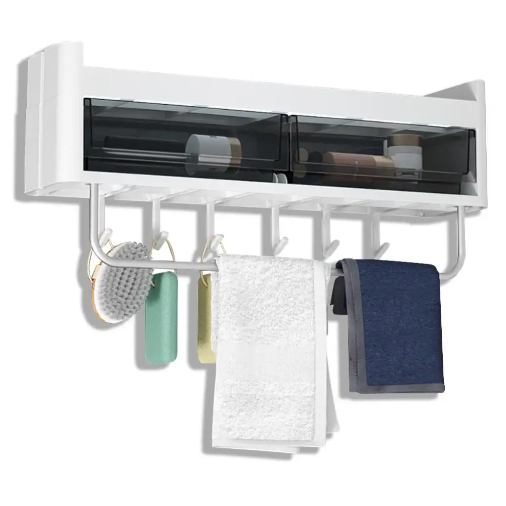 

Wall Mounted WC Shelves Floating Shelf Shower Hanging Basket Shampoo Holder Bathroom Accessories Kitchen Seasoning Storage Rack