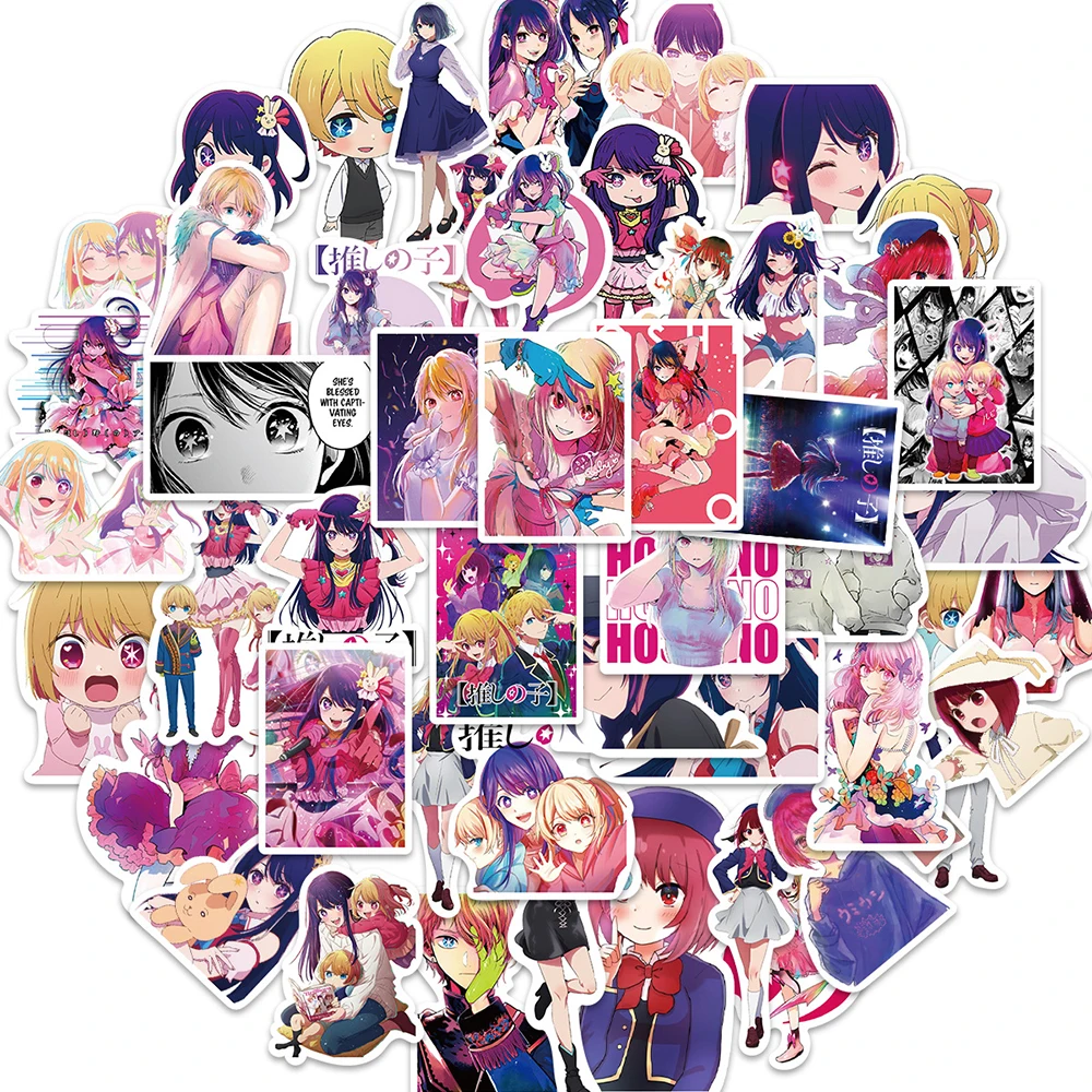 

10/30/50pcs Cute Cartoon Oshi no Ko Anime Stickers Decals Laptop Skateboard Album Scrapbook Car Phone Waterproof Sticker Kid Toy