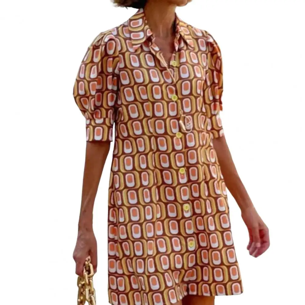 

Летнее женское платье с пуговицами, Короткое мини-платье-футболка