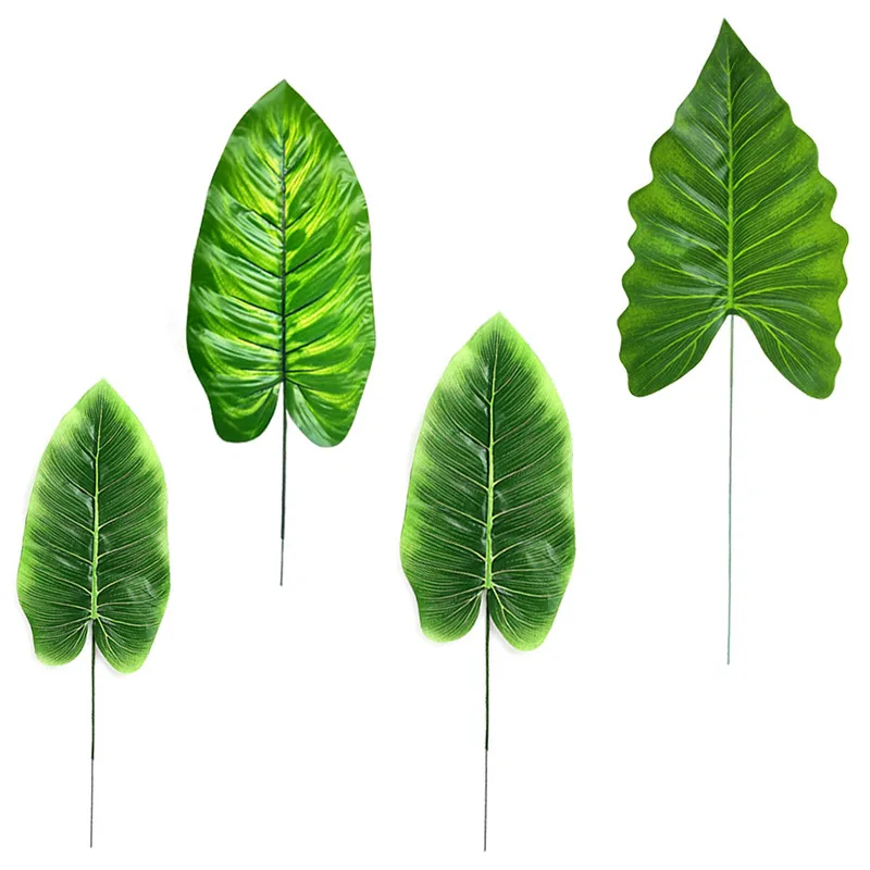 Simulated Leaf Canna Artificial Flower Arrangement Accessories Plant Leaf Decoration Fake Plants